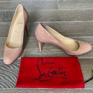 Louboutin Simple Pump 85 Nude Patent Leather EU39.5 / US9
